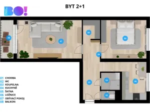 Prodej bytu 2+1, Ostrava, Vincence Makovského, 61 m2