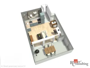 Pronájem bytu 1+kk, Plzeň - Východní Předměstí, Kartónová, 35 m2
