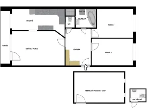 Prodej bytu 3+1, Příbram, Slunná, 70 m2