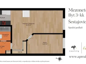 Prodej bytu 3+kk, Šestajovice, Komenského, 116 m2