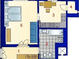 Pronájem bytu 1+1, Praha - Vinohrady, Mánesova, 47 m2