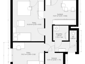 Pronájem bytu 2+1, Brno, Třískalova, 51 m2