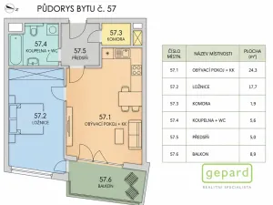 Prodej bytu 2+kk, Praha, Zimova, 63 m2