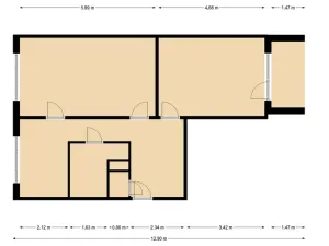 Pronájem bytu 2+1, Louny, Kpt. Nálepky, 60 m2