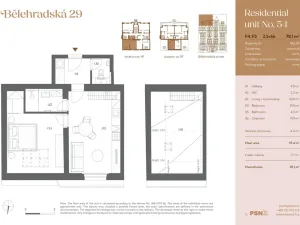 Prodej atypického bytu, Praha, Bělehradská, 71 m2