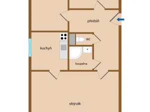 Pronájem bytu 3+1, Praha - Lhotka, Mariánská, 74 m2