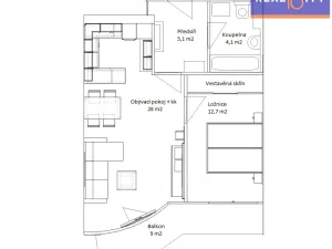 Prodej bytu 2+kk, Praha, Tupolevova, 50 m2