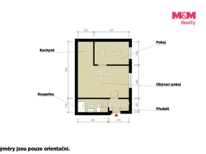 Pronájem bytu 2+kk, Tlučná, Tlučenská kolonie, 40 m2