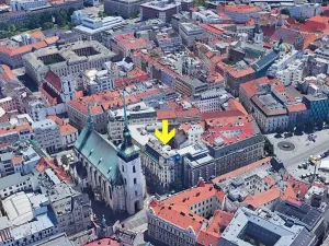 Pronájem bytu 2+kk, Brno, Jakubské náměstí, 45 m2