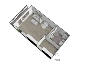 Pronájem bytu 1+kk, Rajhrad, Masarykova, 41 m2