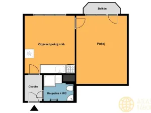Pronájem bytu 1+1, Tábor, Náchodská, 36 m2