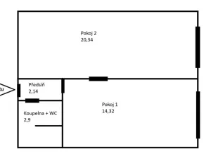 Prodej bytu 1+1, Cheb, Dvořákova, 42 m2