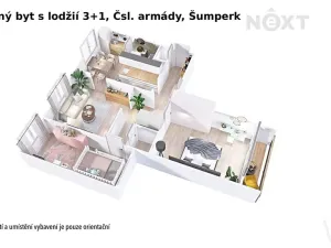 Prodej bytu 3+1, Šumperk, Čsl. armády, 70 m2