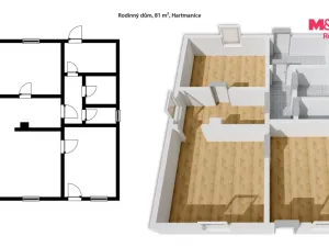 Prodej rodinného domu, Hartmanice, 81 m2
