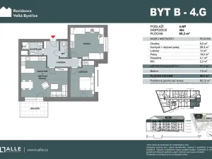 Prodej bytu 3+kk, Velká Bystřice, 78 m2
