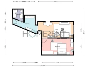 Pronájem bytu 2+kk, Praha - Vršovice, Ruská, 44 m2