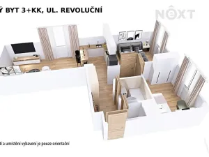Pronájem bytu 3+kk, Šumperk, Revoluční, 55 m2