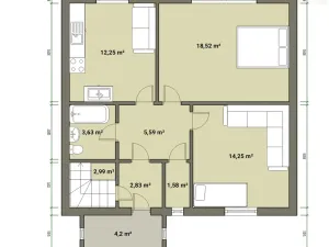 Prodej rodinného domu, Vojtanov, Nádražní čtvrť, 70 m2