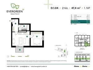 Prodej bytu 2+kk, Praha - Ďáblice, Ďáblická, 47 m2