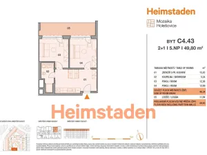 Pronájem bytu 2+1, Praha - Holešovice, Vrbenského, 53 m2