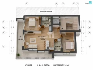 Prodej bytu 2+1, Makarska, Ulica Mate Vladića, Chorvatsko, 71 m2