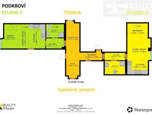 Pronájem bytu 1+kk, Příbram - Orlov, 22 m2