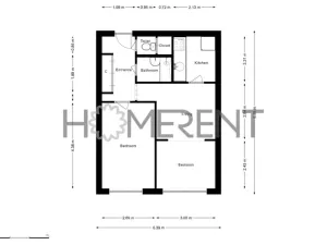 Pronájem bytu 2+kk, Praha, Generála Janouška, 43 m2