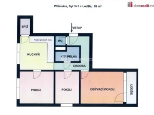 Prodej bytu 3+1, Příšovice, 68 m2