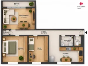 Prodej bytu 3+1, Horní Bříza, Družstevní, 63 m2
