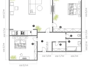 Pronájem bytu 3+kk, Teplice, Masarykova třída, 84 m2