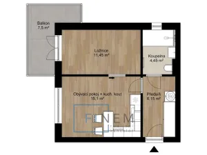 Pronájem bytu 2+kk, Kralupy nad Vltavou - Minice, Souběžná, 40 m2