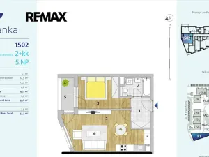 Pronájem bytu 2+kk, Praha - Modřany, Komořanská, 53 m2
