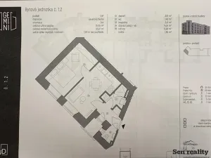 Pronájem bytu 2+kk, Kolín, Zengrova, 37 m2