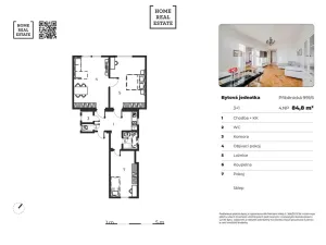 Prodej bytu 3+1, Praha - Žižkov, Příběnická, 85 m2