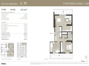 Prodej bytu 3+kk, Praha, Vinohradská, 78 m2