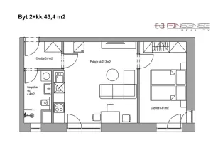 Pronájem bytu 2+kk, Kladno, Pavlisova, 45 m2