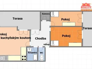 Prodej bytu 3+kk, Hradec Králové, K Meteoru, 74 m2