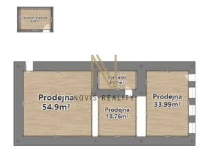 Pronájem obchodního prostoru, Klatovy, Pražská, 125 m2