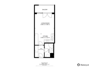 Pronájem bytu 1+kk, Praha - Hloubětín, Poděbradská, 33 m2