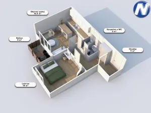 Prodej bytu 2+kk, Písek, Třebízského, 42 m2