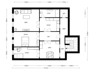 Prodej vícegeneračního domu, Švihov, nám. T. G. Masaryka, 240 m2