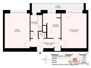 Prodej bytu 2+1, Praha - Záběhlice, U mlýna, 58 m2