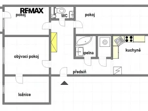 Pronájem bytu 4+1, Praha - Modřany, Pertoldova, 80 m2