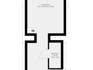 Pronájem bytu 1+kk, Praha - Karlín, Karlínské náměstí, 48 m2