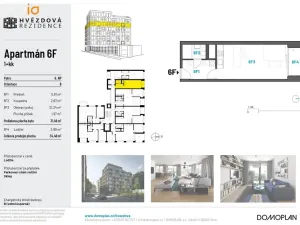 Pronájem bytu 1+kk, Brno, Hvězdová, 32 m2
