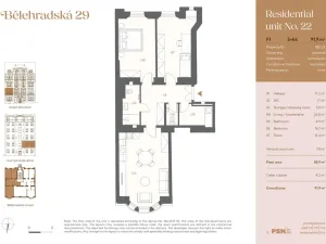 Prodej bytu 3+kk, Praha, Bělehradská, 82 m2