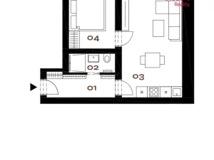 Prodej bytu 2+kk, Praha - Smíchov, Grafická, 35 m2