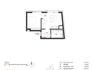 Prodej bytu 2+kk, Brno, Příční, 38 m2