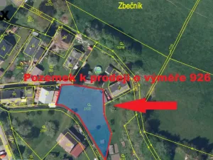 Prodej zahrady, Hronov, 962 m2