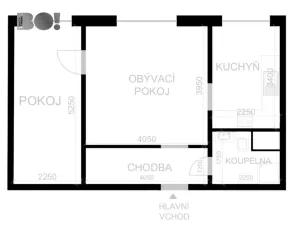 Pronájem bytu 2+1, Zlín, Podlesí III, 45 m2